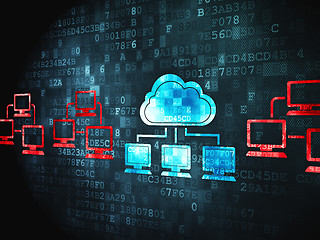 Image showing computing concept: Cloud Technology on digital background
