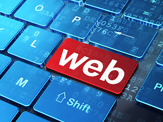 Image showing Web development concept: Web on computer keyboard