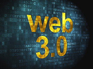 Image showing SEO web development concept: Web 3.0 on digital background