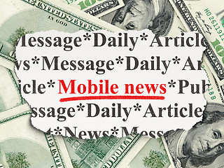 Image showing News concept: Mobile News on Money
