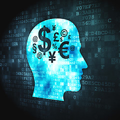 Image showing Finance concept: Finance Symbol on digital background