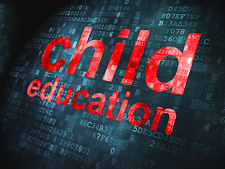 Image showing Education concept: Child Education on digital background