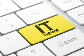 Image showing News concept: computer keyboard with IT News