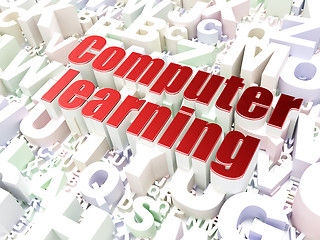 Image showing Education concept: Computer Learning on alphabet background