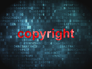 Image showing Marketing concept: Copyright on digital background