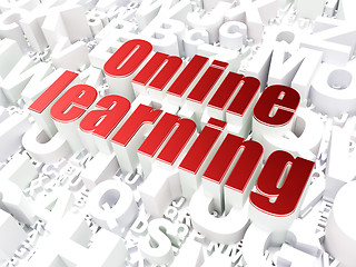 Image showing Education concept: Online Learning on alphabet background