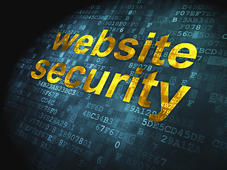 Image showing SEO web development concept: Website Security on digital backgro