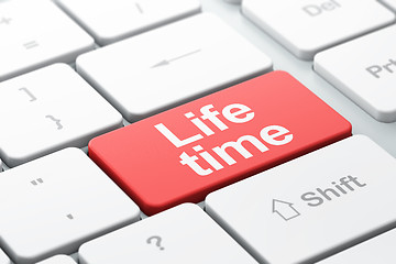 Image showing Time concept: computer keyboard with Life Time