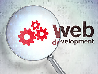 Image showing Website concept: Gears and Web Development