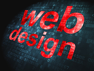 Image showing SEO web development concept: Web Design on digital background