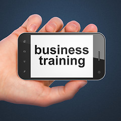 Image showing Education concept: Business Training on smartphone