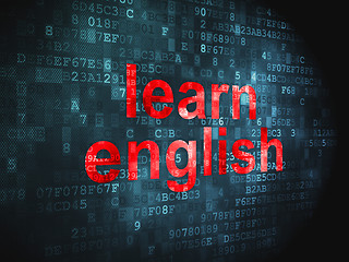 Image showing Education concept: Learn English on digital background