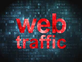 Image showing SEO web development concept: Web Traffic on digital background