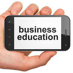 Image showing Education concept: smartphone Business Education