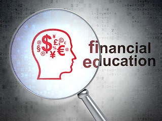 Image showing Education concept: Finance Symbol and Financial Education with o