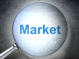 Image showing Finance concept: Market with optical glass