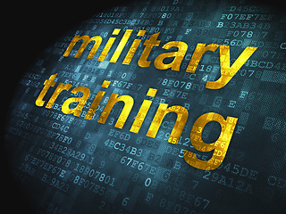 Image showing Education concept: Military Training on digital background