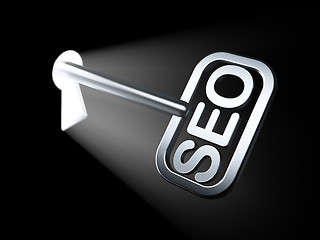 Image showing Web design concept: SEO on key