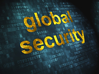 Image showing Protection concept: Global Security on digital background
