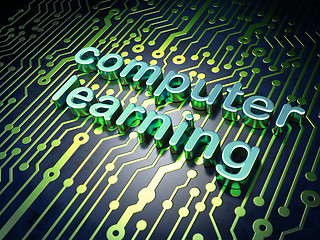 Image showing Education concept: circuit board with word Computer Learning