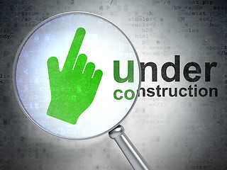 Image showing Web development concept: Mouse Cursor and Under Construction wit