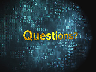 Image showing Education concept: Questions? on digital background