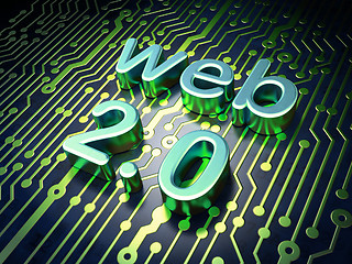 Image showing Web design SEO concept: circuit board with word Web 2.0