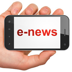 Image showing News concept: smartphone with E-news