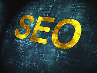 Image showing Web design SEO concept: SEO on digital background