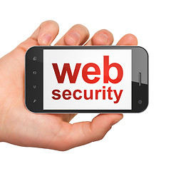 Image showing SEO web design concept: smartphone with Web Security