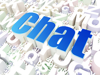 Image showing Web development SEO concept: Chat on alphabet