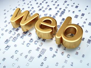 Image showing Website development concept: Web on digital background