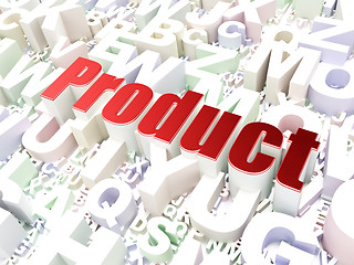 Image showing Marketing concept: Product on alphabet