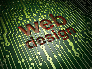 Image showing Webdesign SEO concept: circuit board with word Web Design