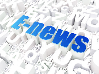 Image showing News concept: E-news on alphabet