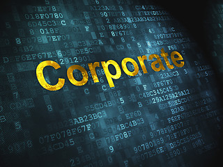 Image showing Finance concept: Corporate on digital background