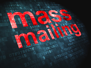 Image showing Advertising concept: Mass Mailing on digital background