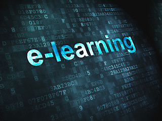 Image showing Education concept: E-learning on digital background