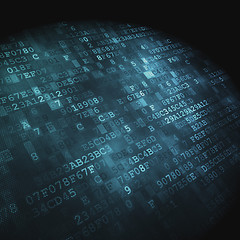 Image showing Technology concept: hex-code digital background