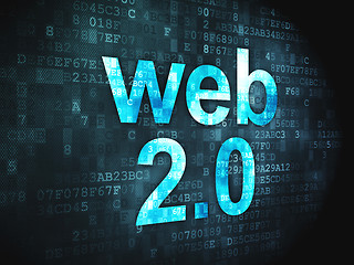 Image showing SEO web development concept: Web 2.0 on digital background