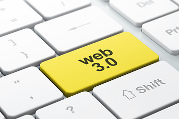 Image showing SEO web development concept: computer keyboard with Web 3.0