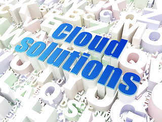 Image showing Cloud computing technology, networking concept: Cloud Solutions