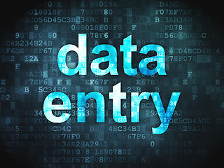 Image showing Information concept: Data Entry on digital background