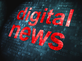 Image showing News concept: Digital News on digital background