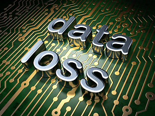 Image showing Information concept: circuit board with word Data Loss