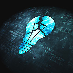 Image showing Finance concept: Light Bulb on digital background