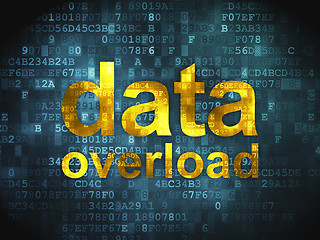Image showing Information concept: Data Overload on digital background