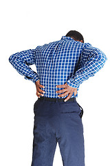 Image showing Black man with backache.