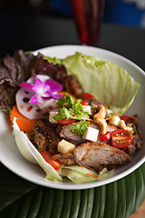 Image showing Thai Salad with Crispy Duck