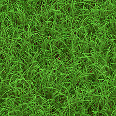 Image showing Green Grass Seamless Pattern